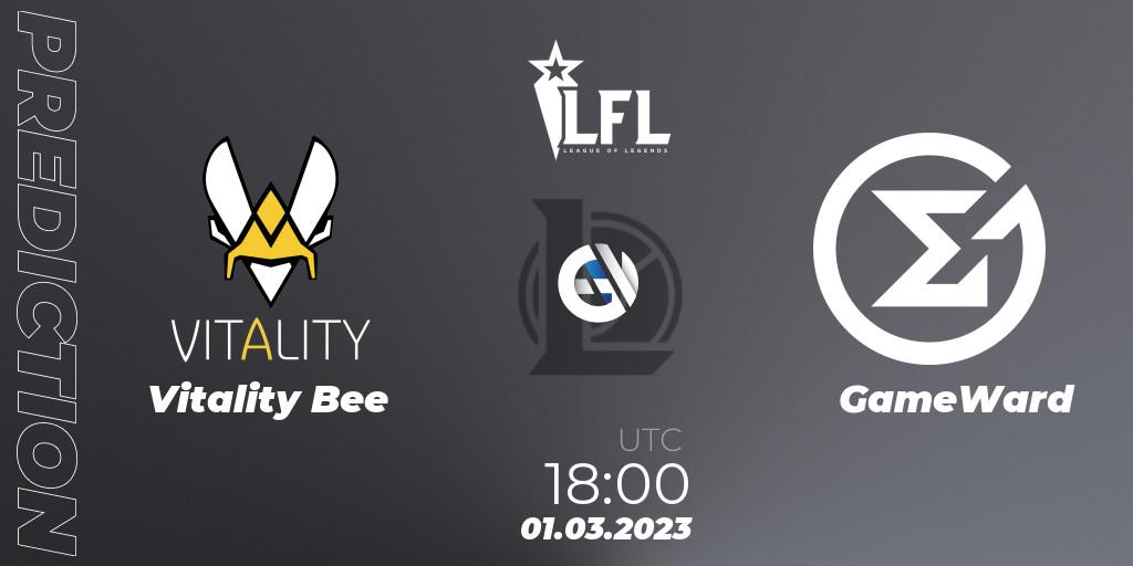 Vitality Bee vs GameWard: Match Prediction. 01.03.2023 at 18:00, LoL, LFL Spring 2023 - Group Stage