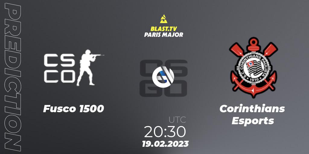 Fuscão 1500 vs Corinthians Esports: Match Prediction. 19.02.2023 at 20:30, Counter-Strike (CS2), BLAST.tv Paris Major 2023 South America RMR Closed Qualifier
