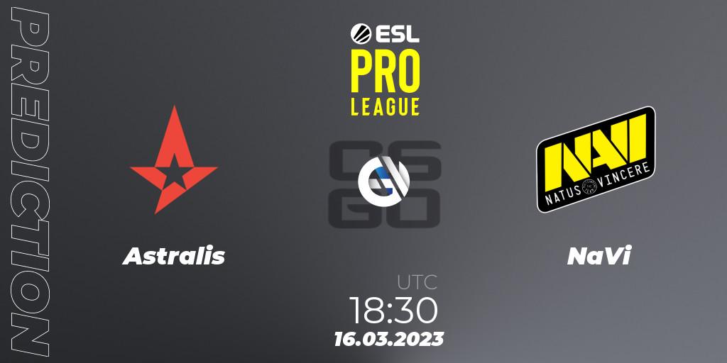 Astralis vs NaVi: Match Prediction. 16.03.23, CS2 (CS:GO), ESL Pro League Season 17