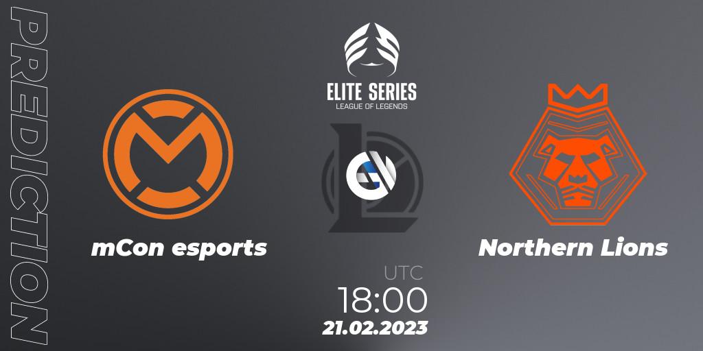 mCon esports vs Northern Lions: Match Prediction. 21.02.2023 at 18:00, LoL, Elite Series Spring 2023 - Group Stage