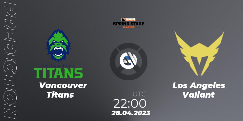 Vancouver Titans vs Los Angeles Valiant: Match Prediction. 28.04.23, Overwatch, OWL Stage Qualifiers Spring 2023 West