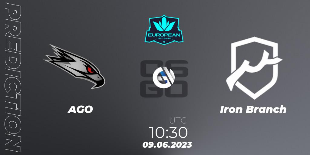 AGO vs Iron Branch: Match Prediction. 09.06.23, CS2 (CS:GO), European Pro League Season 8