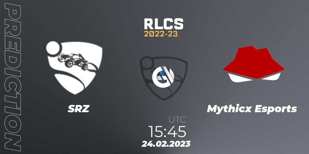 SRZ vs Mythicx Esports: Match Prediction. 24.02.23, Rocket League, RLCS 2022-23 - Winter: Sub-Saharan Africa Regional 3 - Winter Invitational