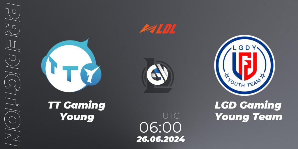 TT Gaming Young vs LGD Gaming Young Team: Match Prediction. 26.06.2024 at 06:00, LoL, LDL 2024 - Stage 3