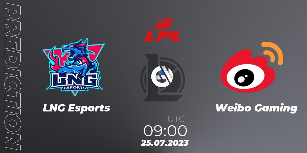 LNG Esports vs Weibo Gaming: Match Prediction. 25.07.23, LoL, LPL Summer 2023 - Playoffs