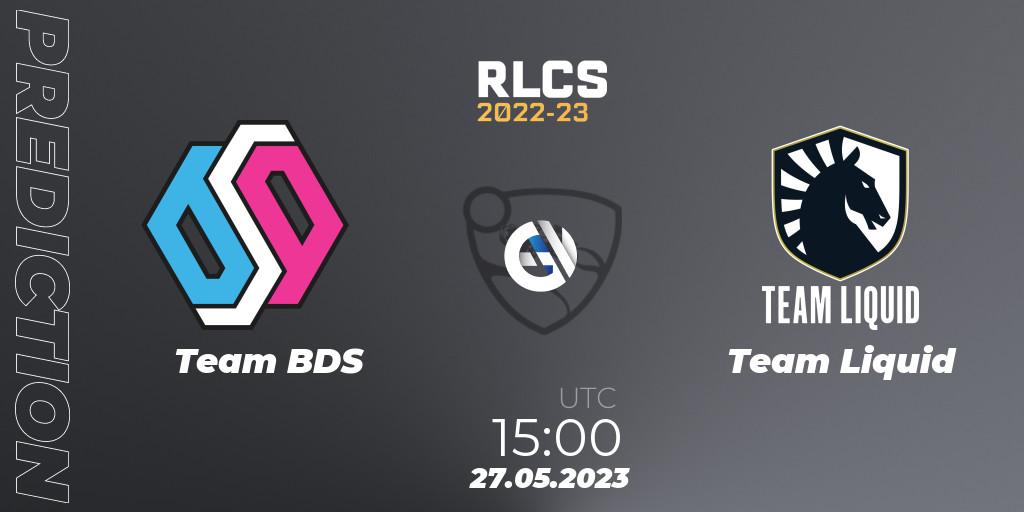 Team BDS vs Team Liquid: Match Prediction. 27.05.2023 at 15:00, Rocket League, RLCS 2022-23 - Spring: Europe Regional 2 - Spring Cup