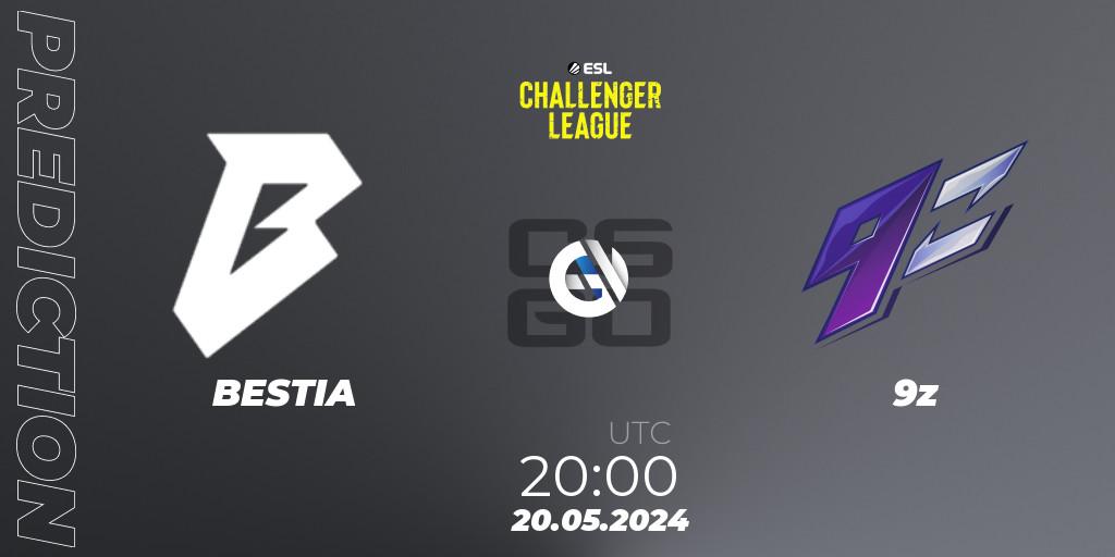 BESTIA vs 9z: Match Prediction. 20.05.2024 at 20:15, Counter-Strike (CS2), ESL Challenger League Season 47: South America
