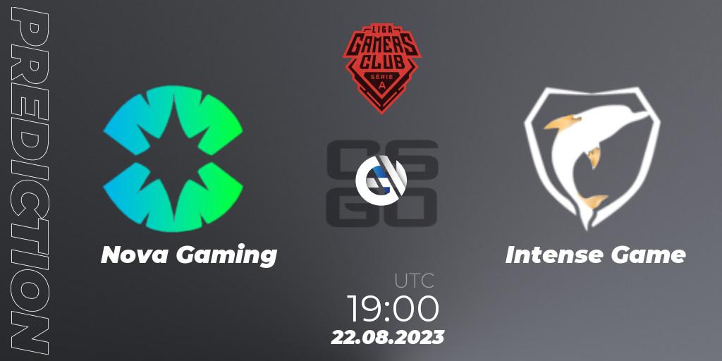 Nova Gaming vs Intense Game: Match Prediction. 22.08.2023 at 19:00, Counter-Strike (CS2), Gamers Club Liga Série A: August 2023