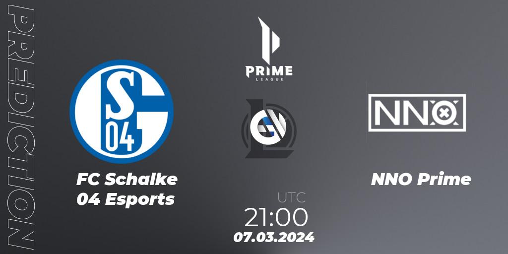 FC Schalke 04 Esports vs NNO Prime: Match Prediction. 07.03.24, LoL, Prime League Spring 2024 - Group Stage