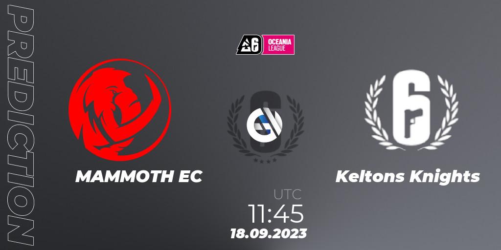 MAMMOTH EC vs Keltons Knights: Match Prediction. 04.10.23, Rainbow Six, Oceania League 2023 - Stage 2