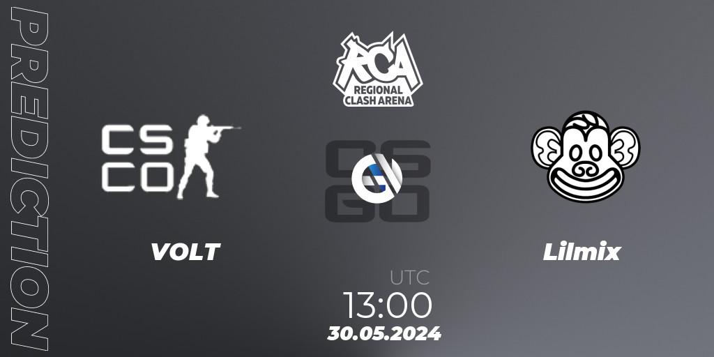 VOLT vs Lilmix: Match Prediction. 30.05.2024 at 13:00, Counter-Strike (CS2), Regional Clash Arena Europe: Closed Qualifier