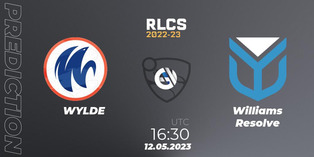 WYLDE vs Williams Resolve: Match Prediction. 12.05.23, Rocket League, RLCS 2022-23 - Spring: Europe Regional 1 - Spring Open