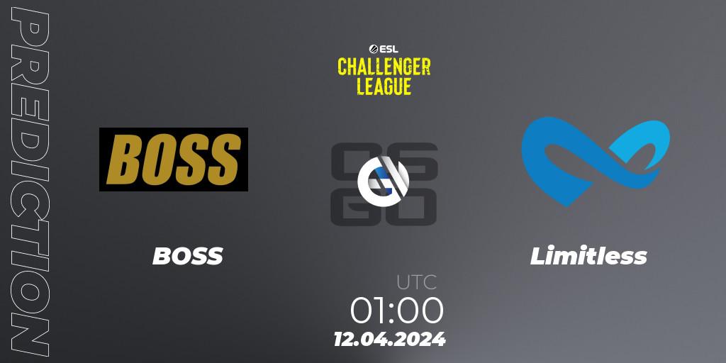 BOSS vs Limitless: Match Prediction. 12.04.24, CS2 (CS:GO), ESL Challenger League Season 47: North America
