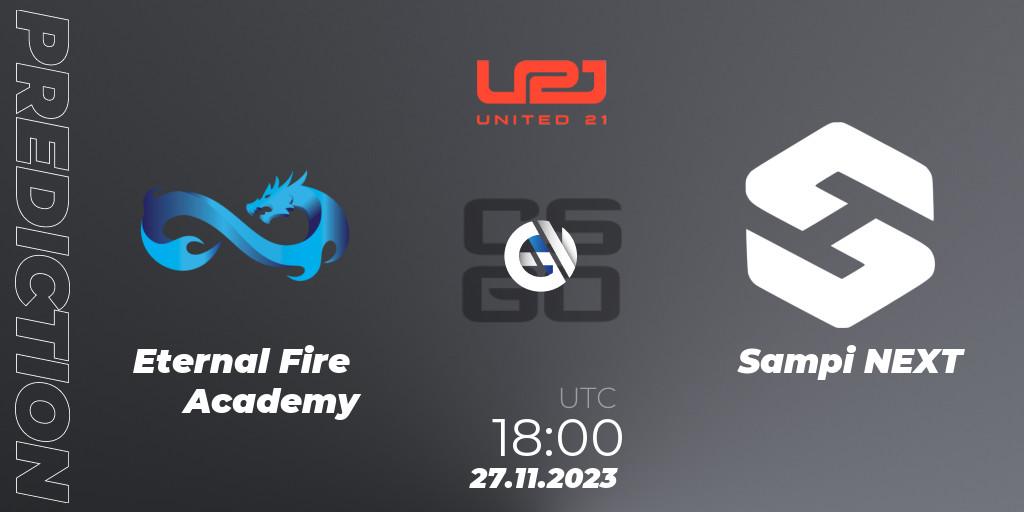 Eternal Fire Academy vs Sampi NEXT: Match Prediction. 27.11.2023 at 18:00, Counter-Strike (CS2), United21 Season 8: Division 2