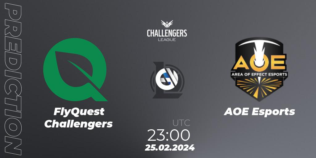FlyQuest Challengers vs AOE Esports: Match Prediction. 25.02.24, LoL, NACL 2024 Spring - Group Stage