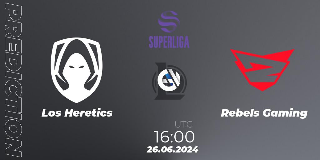 Los Heretics vs Rebels Gaming: Match Prediction. 26.06.2024 at 16:00, LoL, LVP Superliga Summer 2024