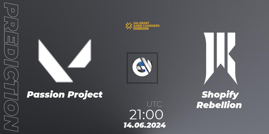 Passion Project vs Shopify Rebellion: Match Prediction. 14.06.2024 at 21:00, VALORANT, VCT 2024: Game Changers North America Series 2
