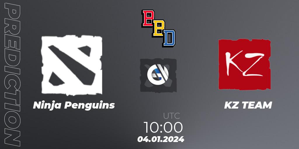 Ninja Penguins vs KZ TEAM: Match Prediction. 04.01.2024 at 10:00, Dota 2, BetBoom Dacha Dubai 2024: WEU Open Qualifier #1