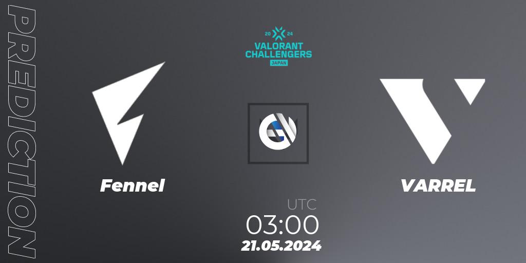 Fennel vs VARREL: Match Prediction. 21.05.2024 at 03:00, VALORANT, VALORANT Challengers Japan 2024: Split 2