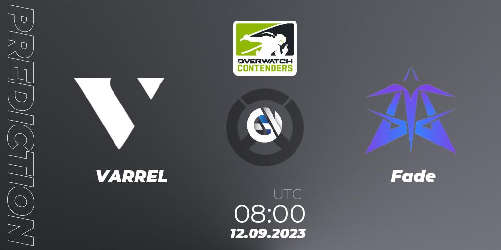 VARREL vs Fade: Match Prediction. 12.09.2023 at 08:00, Overwatch, Overwatch Contenders 2023 Fall Series: Asia Pacific