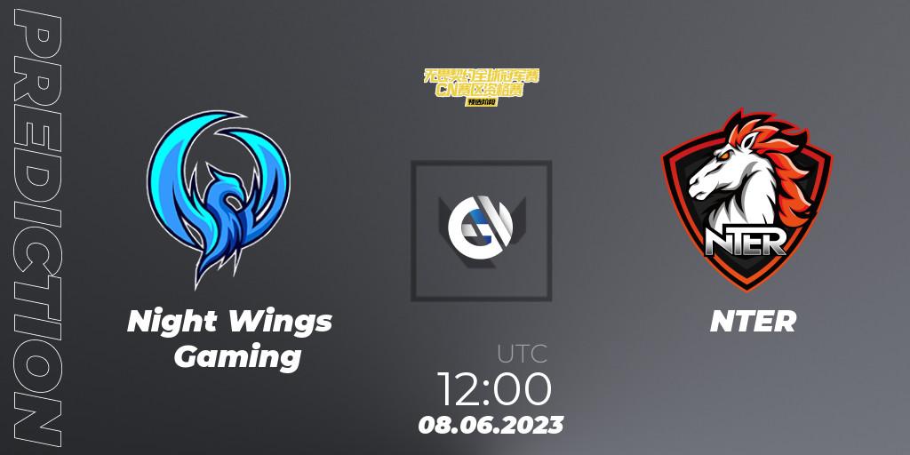 Night Wings Gaming vs NTER: Match Prediction. 08.06.23, VALORANT, VALORANT Champions Tour 2023: China Preliminaries