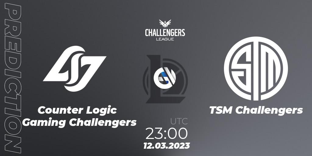 Counter Logic Gaming Challengers vs TSM Challengers: Match Prediction. 12.03.23, LoL, NACL 2023 Spring - Playoffs
