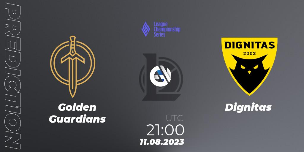 Golden Guardians vs Dignitas: Match Prediction. 11.08.23, LoL, LCS Summer 2023 - Playoffs