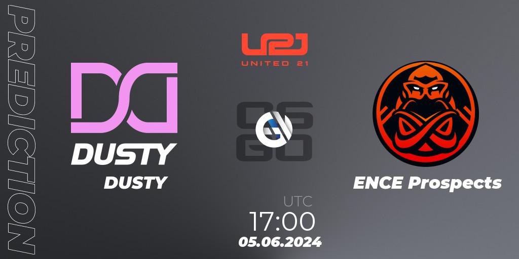 DUSTY vs ENCE Prospects: Match Prediction. 05.06.2024 at 17:00, Counter-Strike (CS2), United21 Season 14: Division 2
