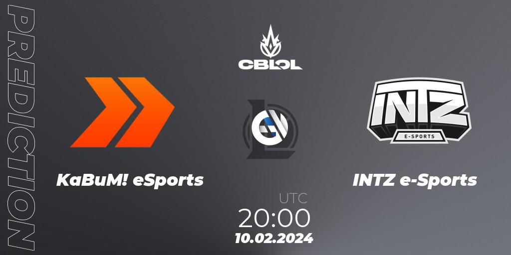 KaBuM! eSports vs INTZ e-Sports: Match Prediction. 10.02.24, LoL, CBLOL Split 1 2024 - Group Stage
