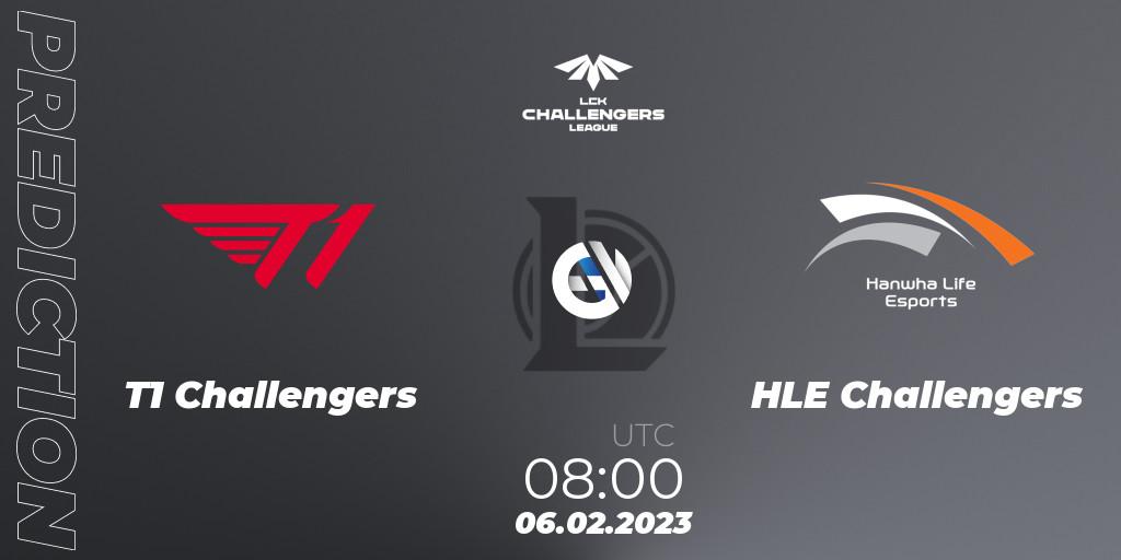 T1 Challengers vs HLE Challengers: Match Prediction. 06.02.23, LoL, LCK Challengers League 2023 Spring