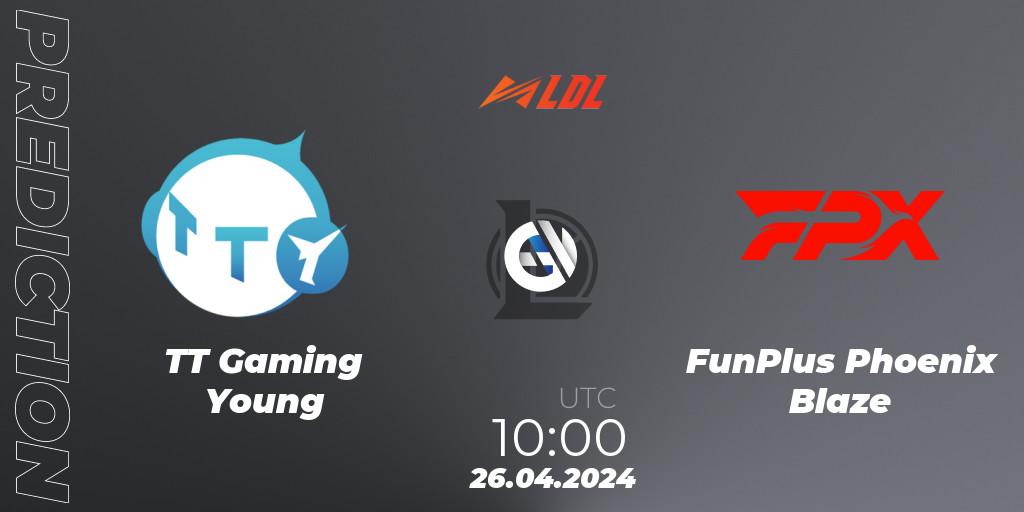 TT Gaming Young vs FunPlus Phoenix Blaze: Match Prediction. 26.04.2024 at 10:30, LoL, LDL 2024 - Stage 2