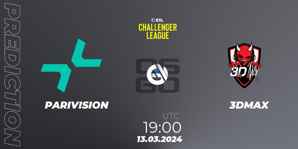PARIVISION vs 3DMAX: Match Prediction. 13.03.24, CS2 (CS:GO), ESL Challenger League Season 47: Europe
