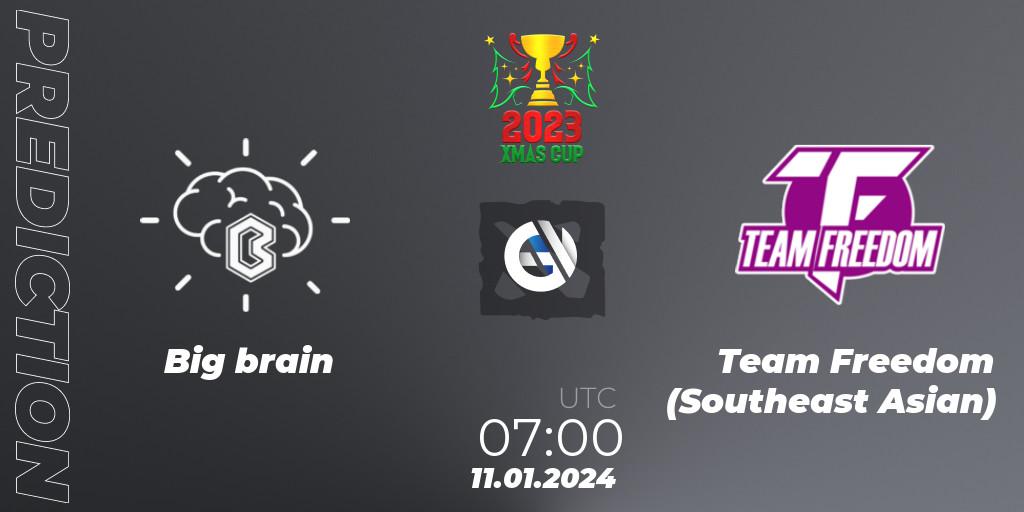 Big brain vs Team Freedom (Southeast Asian): Match Prediction. 11.01.24, Dota 2, Xmas Cup 2023