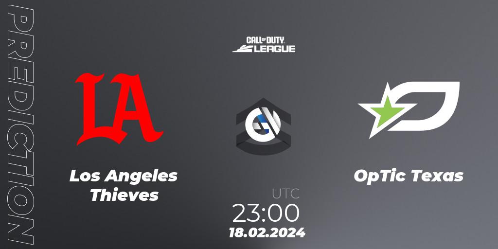 Los Angeles Thieves vs OpTic Texas: Match Prediction. 18.02.24, Call of Duty, Call of Duty League 2024: Stage 2 Major Qualifiers
