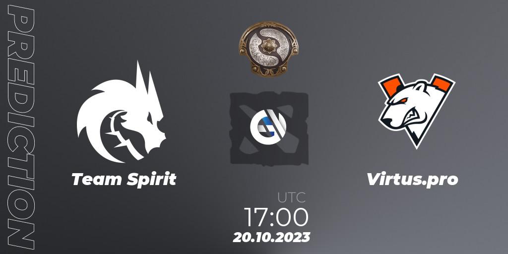Team Spirit vs Virtus.pro: Match Prediction. 20.10.2023 at 17:13, Dota 2, The International 2023