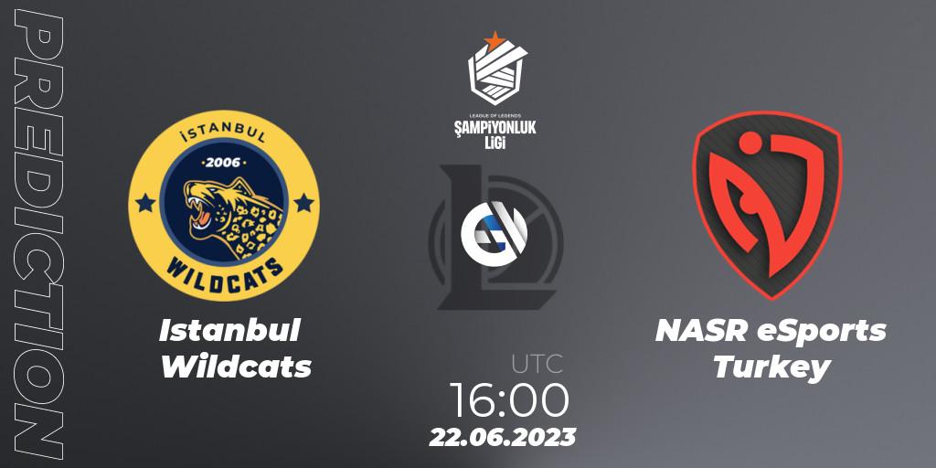 Istanbul Wildcats vs NASR eSports Turkey: Match Prediction. 22.06.2023 at 16:00, LoL, TCL Summer 2023 - Group Stage