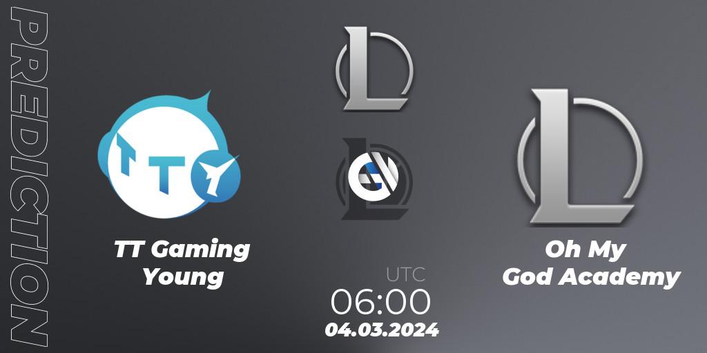 TT Gaming Young vs Oh My God Academy: Match Prediction. 04.03.2024 at 06:00, LoL, LDL 2024 - Stage 1