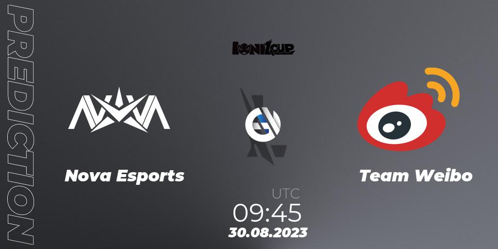 Nova Esports vs Team Weibo: Match Prediction. 30.08.2023 at 09:45, Wild Rift, Ionia Cup 2023 - WRL CN Qualifiers