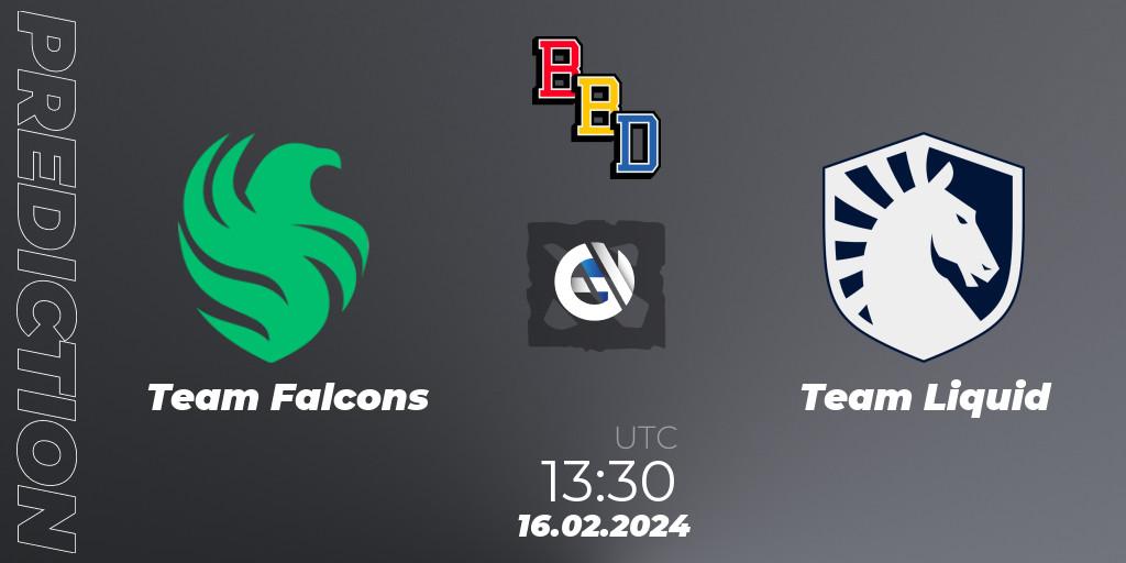 Team Falcons vs Team Liquid: Match Prediction. 16.02.24, Dota 2, BetBoom Dacha Dubai 2024