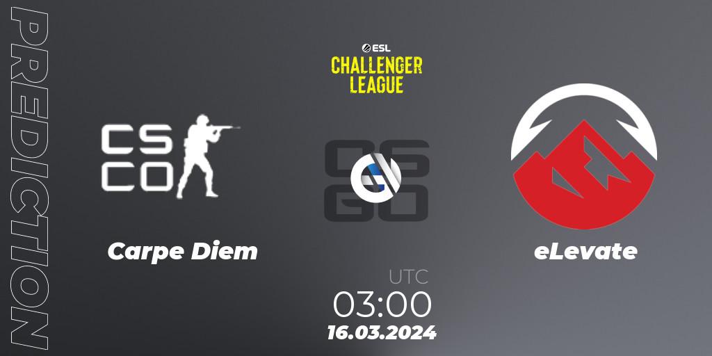 Carpe Diem vs eLevate: Match Prediction. 16.03.2024 at 03:15, Counter-Strike (CS2), ESL Challenger League Season 47: North America
