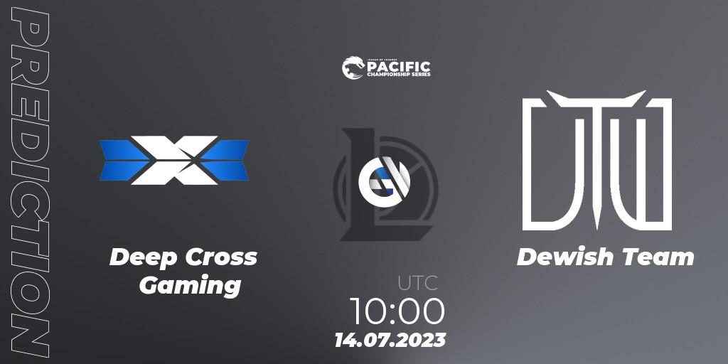 Deep Cross Gaming vs Dewish Team: Match Prediction. 14.07.2023 at 10:15, LoL, PACIFIC Championship series Group Stage