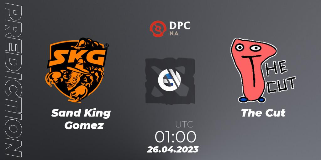 Sand King Gomez vs The Cut: Match Prediction. 26.04.23, Dota 2, DPC 2023 Tour 2: NA Division II (Lower)