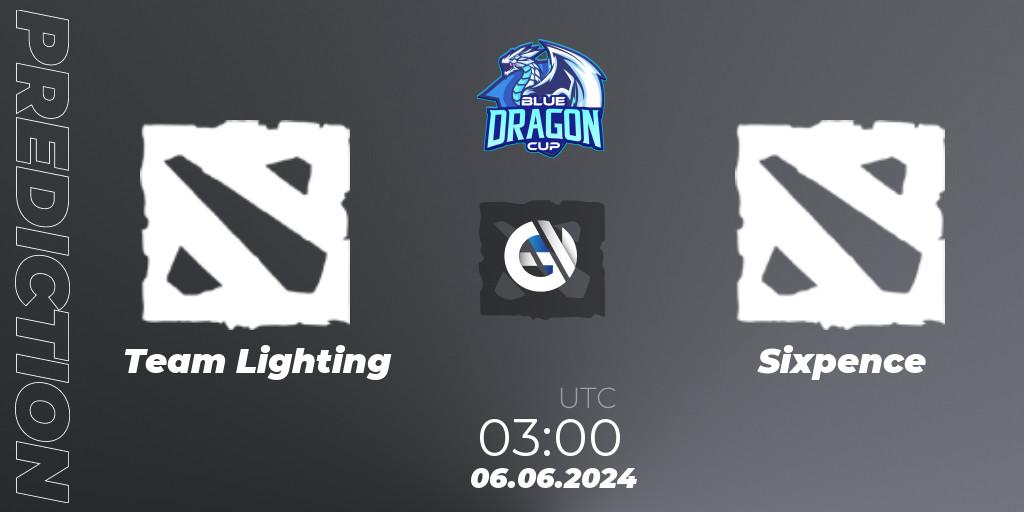 Team Lighting vs Sixpence: Match Prediction. 06.06.2024 at 03:00, Dota 2, Blue Dragon Cup