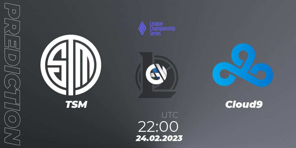 TSM vs Cloud9: Match Prediction. 24.02.23, LoL, LCS Spring 2023 - Group Stage