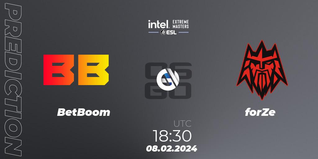 BetBoom vs forZe: Match Prediction. 08.02.2024 at 18:30, Counter-Strike (CS2), Intel Extreme Masters China 2024: European Closed Qualifier
