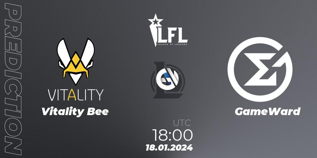 Vitality Bee vs GameWard: Match Prediction. 18.01.2024 at 18:00, LoL, LFL Spring 2024