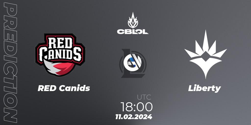 RED Canids vs Liberty: Match Prediction. 11.02.24, LoL, CBLOL Split 1 2024 - Group Stage
