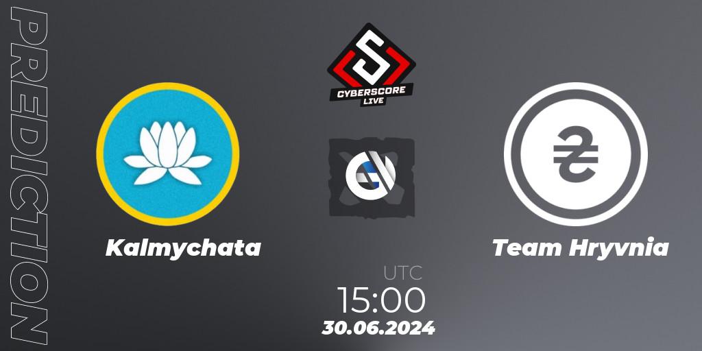 Kalmychata vs Team Hryvnia: Match Prediction. 30.06.2024 at 15:00, Dota 2, CyberScore Cup