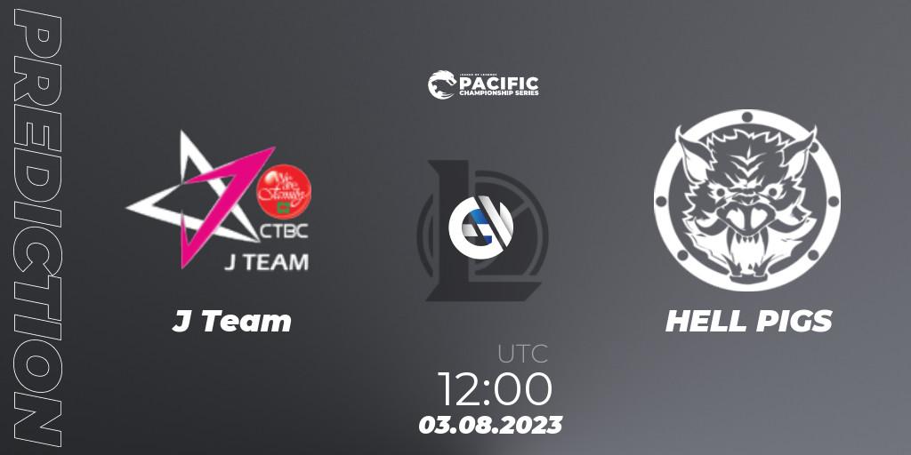 J Team vs HELL PIGS: Match Prediction. 04.08.2023 at 12:20, LoL, PACIFIC Championship series Group Stage