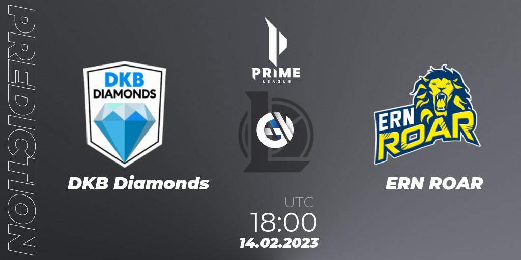 DKB Diamonds vs ERN ROAR: Match Prediction. 14.02.23, LoL, Prime League 2nd Division Spring 2023 - Group Stage